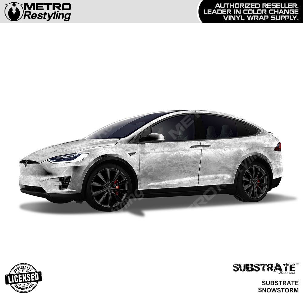 Substrate Snowstorm Camouflage Car Wrap