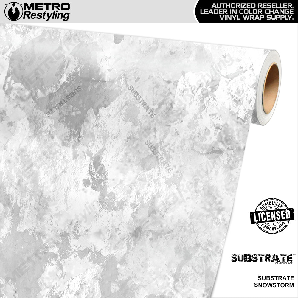 Substrate Snowstorm Camouflage Vinyl Wrap