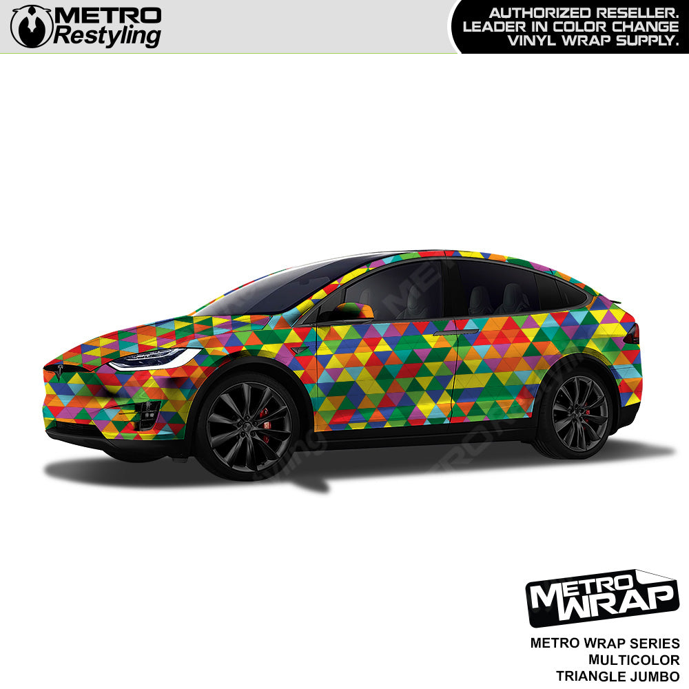 Metro Wrap Jumbo Triangle Multicolor Camouflage Vinyl Film