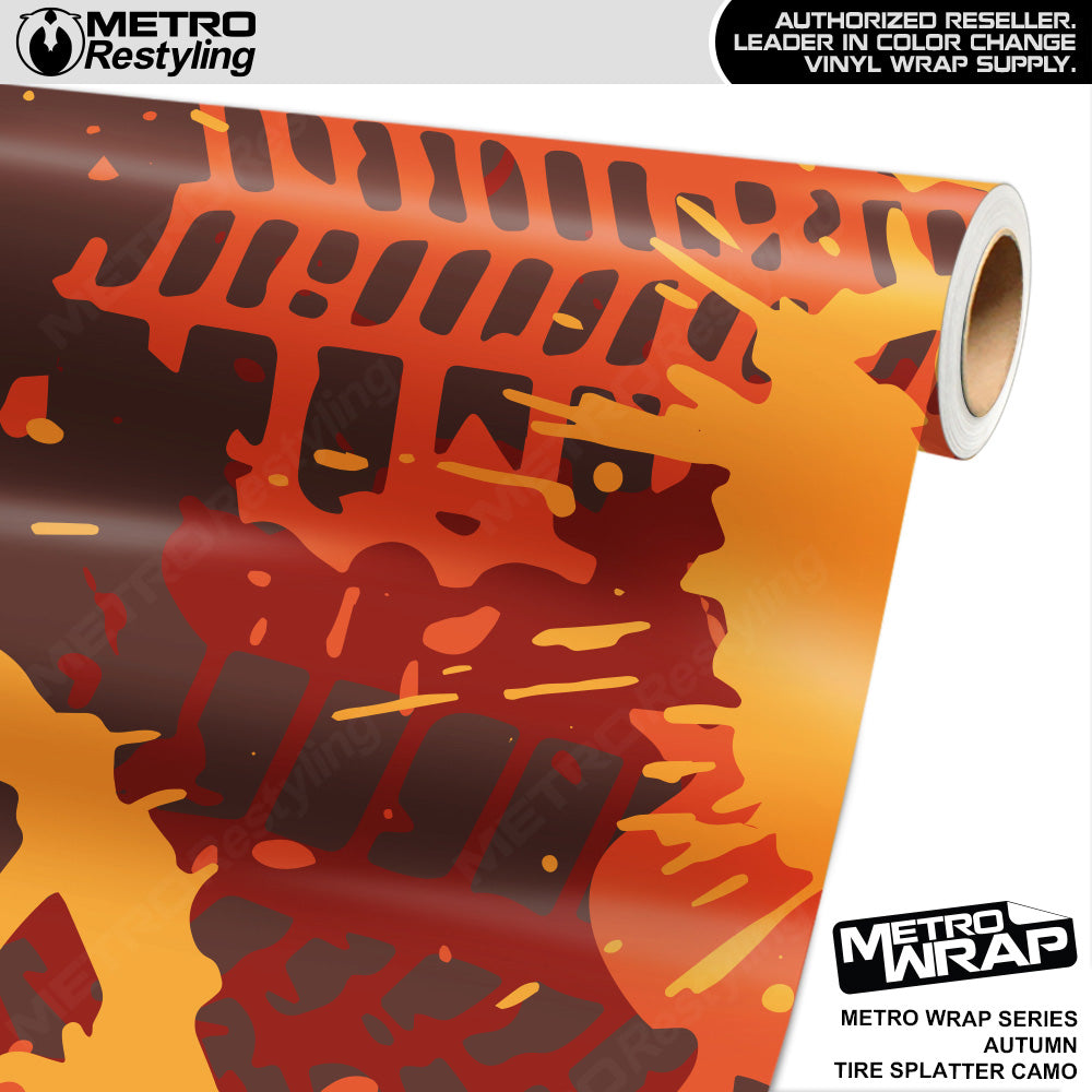 Metro Wrap Tire Splatter Autumn Camouflage Vinyl Film