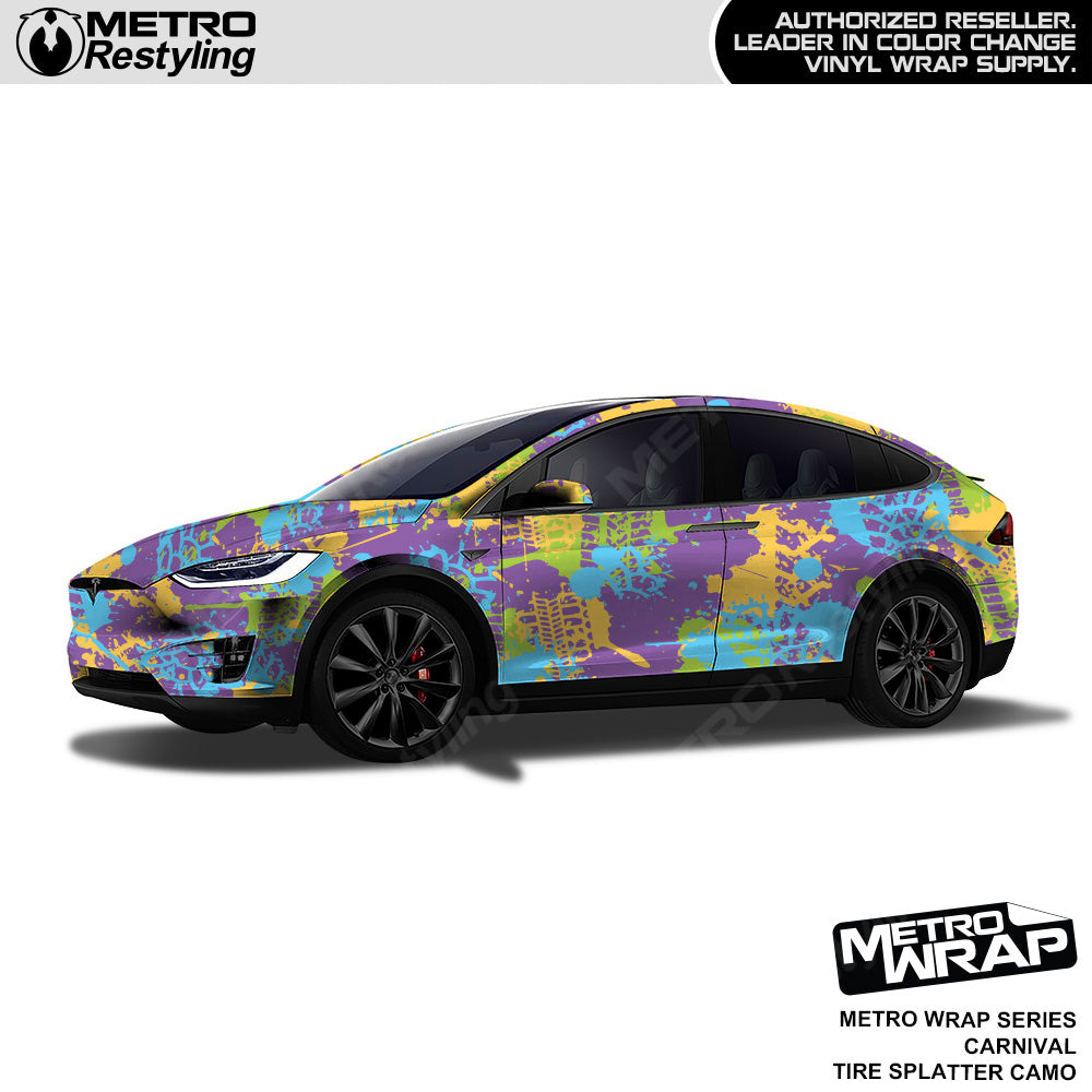 Metro Wrap Tire Splatter Carnival Camouflage Vinyl Film