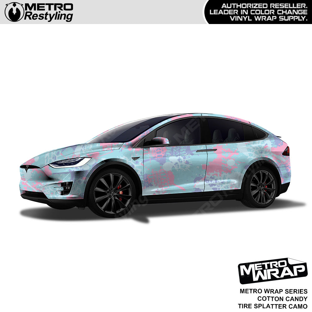 Metro Wrap Tire Splatter Cotton Candy Camouflage Vinyl Film