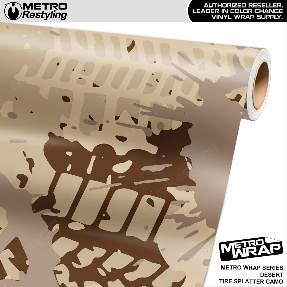 Metro Wrap Tire Splatter Desert Camouflage Vinyl Film