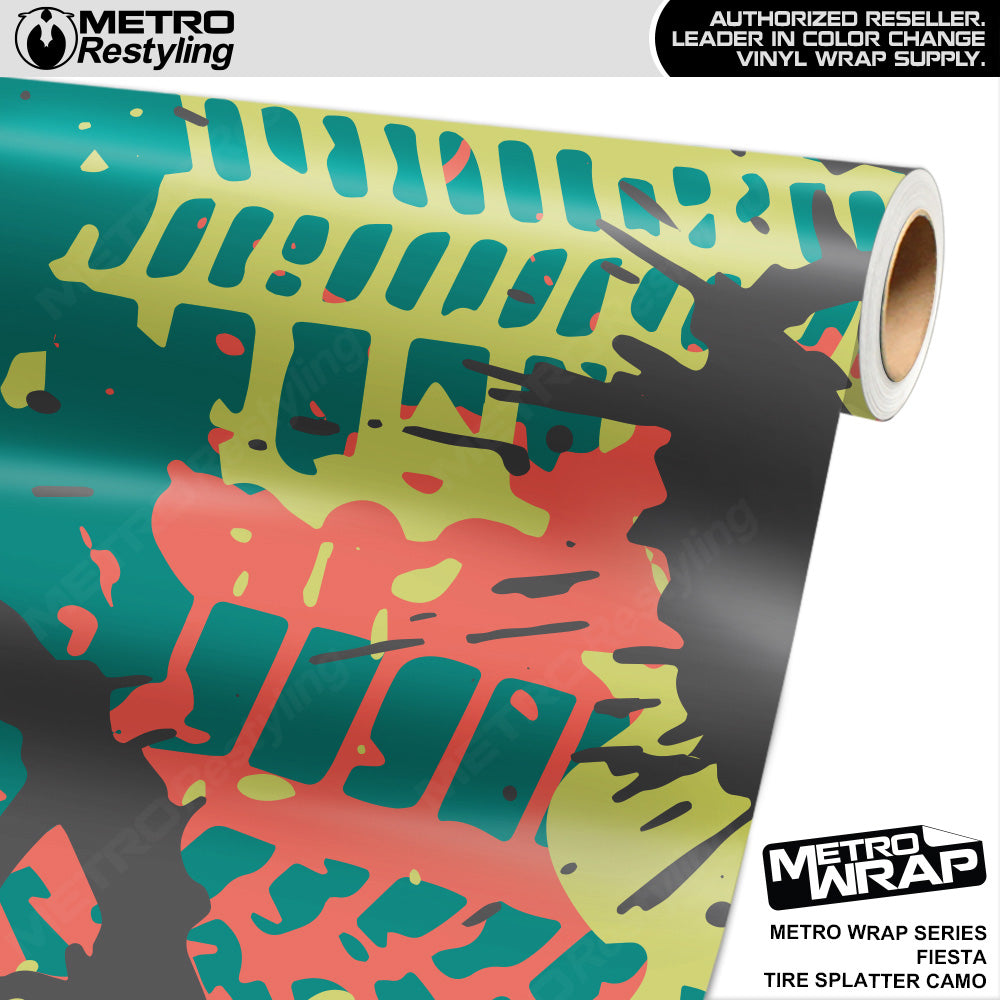 Metro Wrap Tire Splatter Fiesta Camouflage Vinyl Film