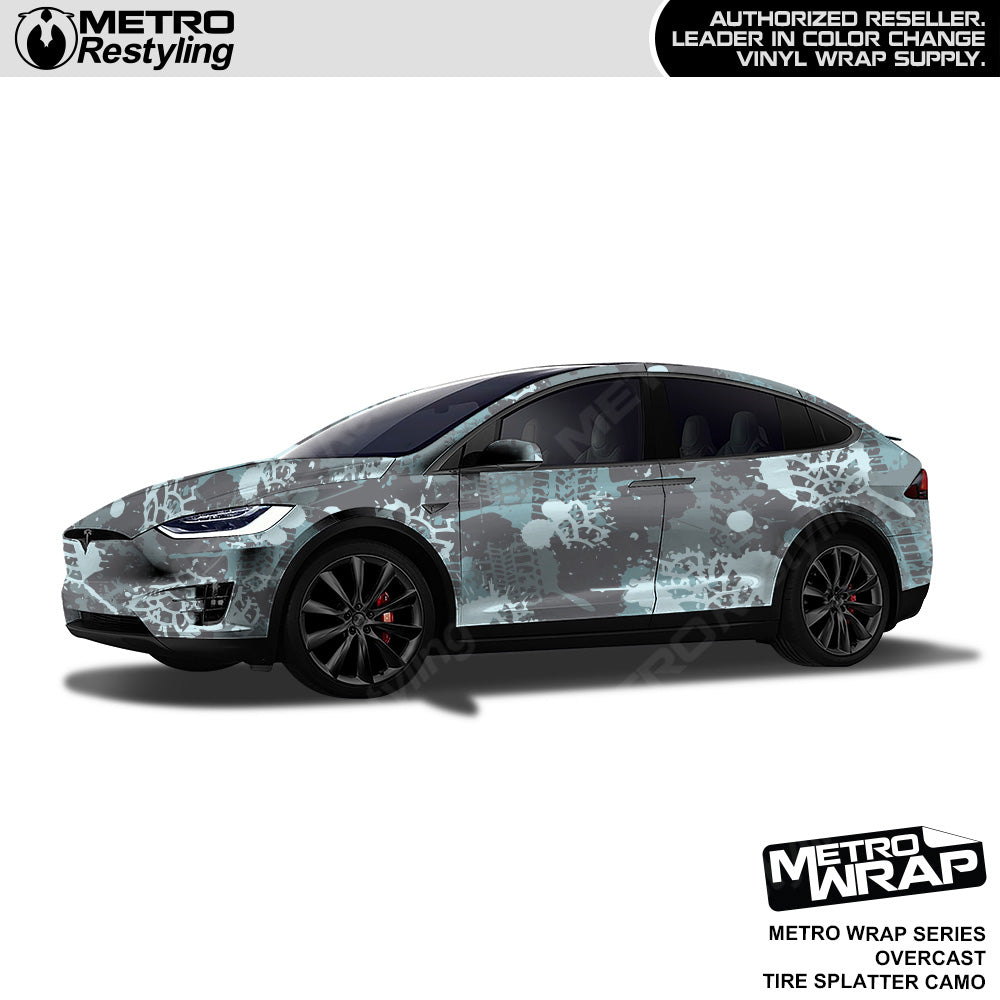 Metro Wrap Tire Splatter Overcast Camouflage Vinyl Film