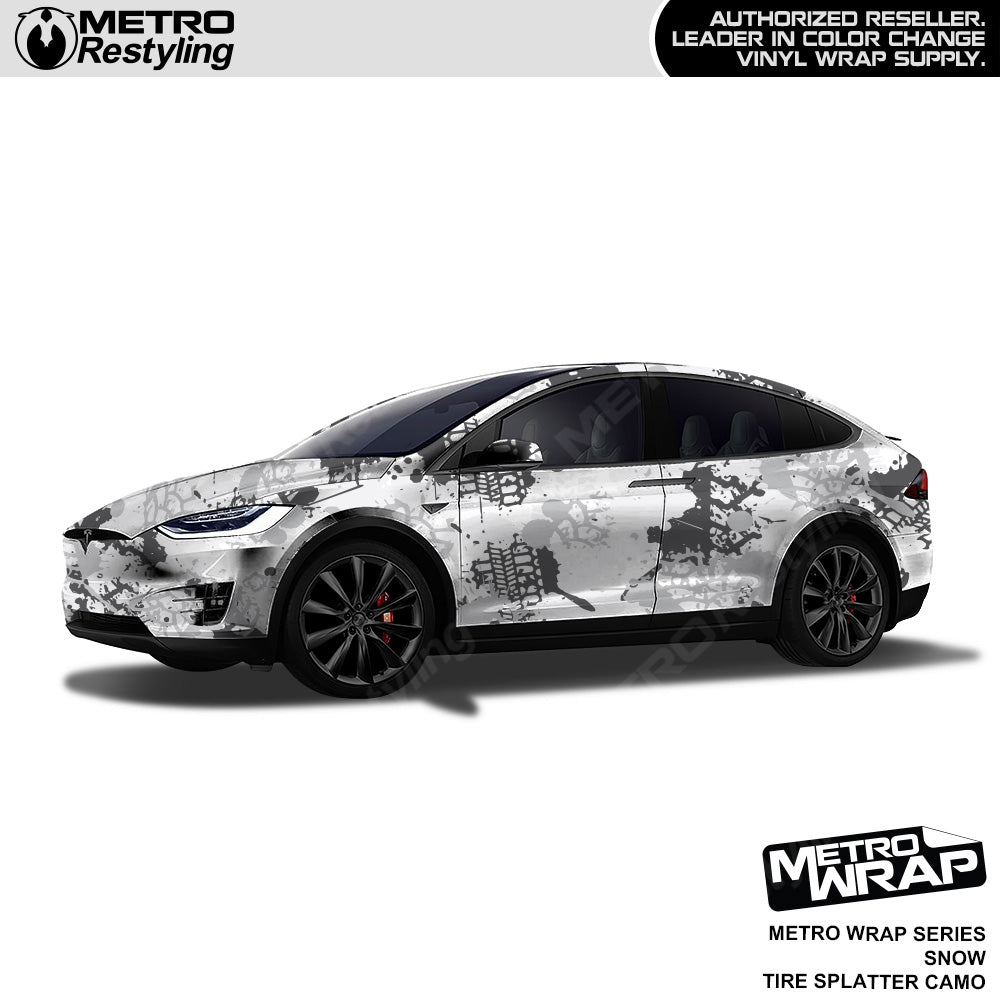Metro Wrap Tire Splatter Snow Camouflage Vinyl Film