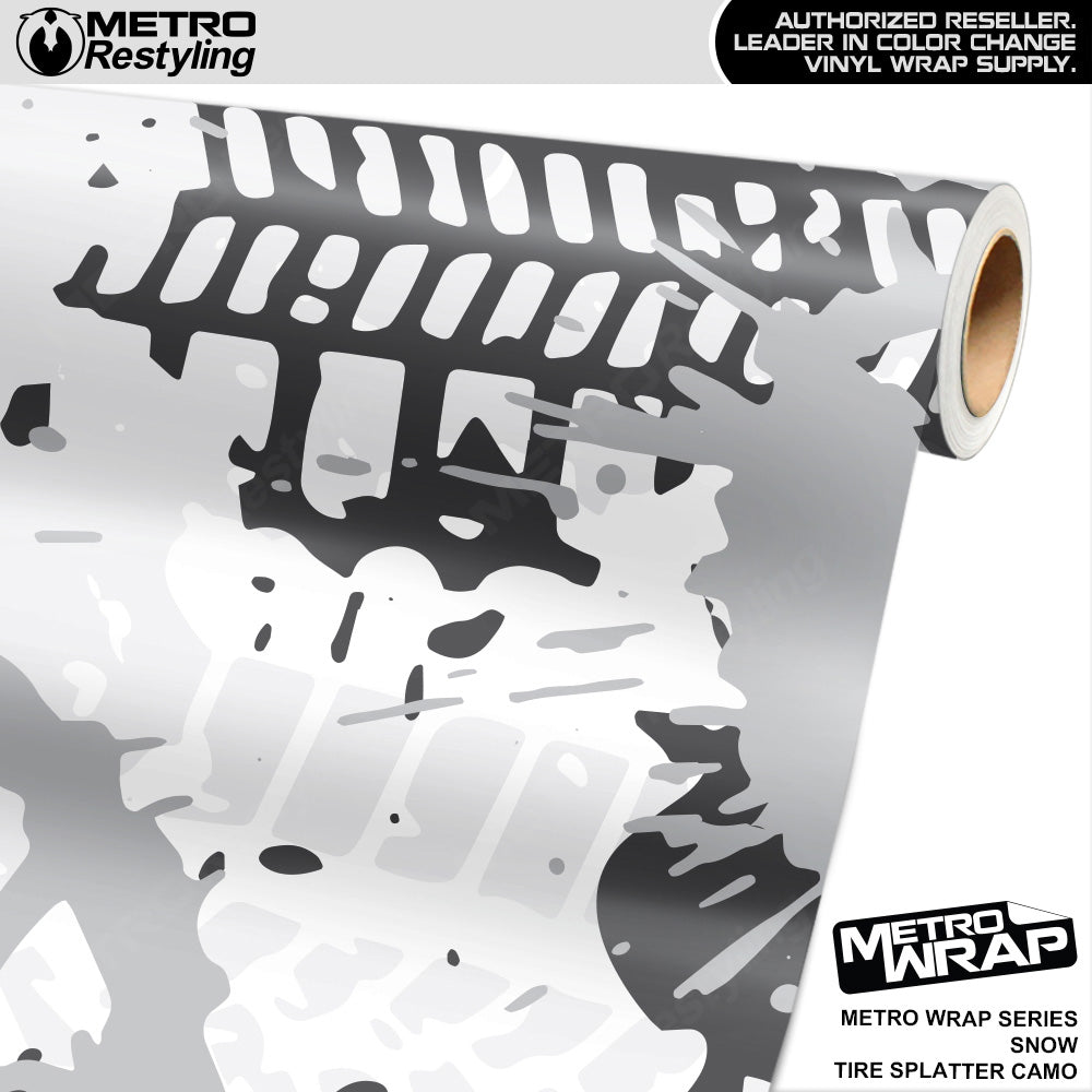 Metro Wrap Tire Splatter Snow Camouflage Vinyl Film