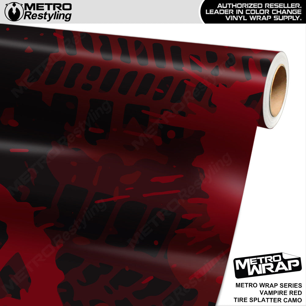 Metro Wrap Tire Splatter Vampire Red Camouflage Vinyl Film
