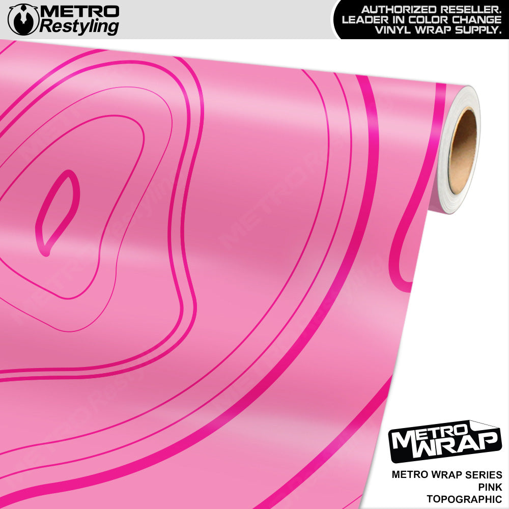 Metro Wrap Topographic Pink Vinyl Film