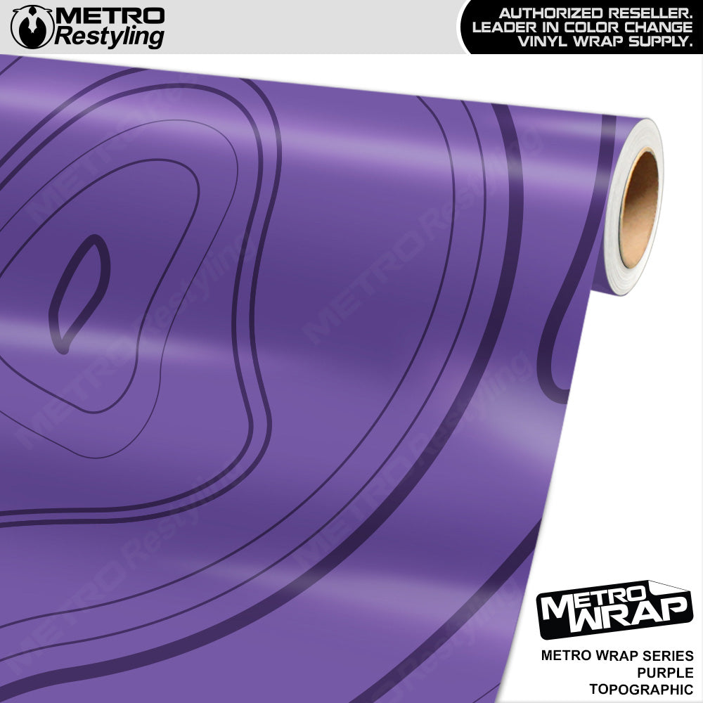 Metro Wrap Topographic Purple Vinyl Film