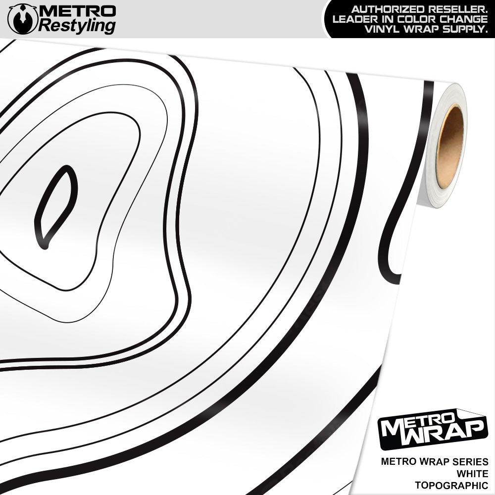 Metro Wrap Topographic White Vinyl Film