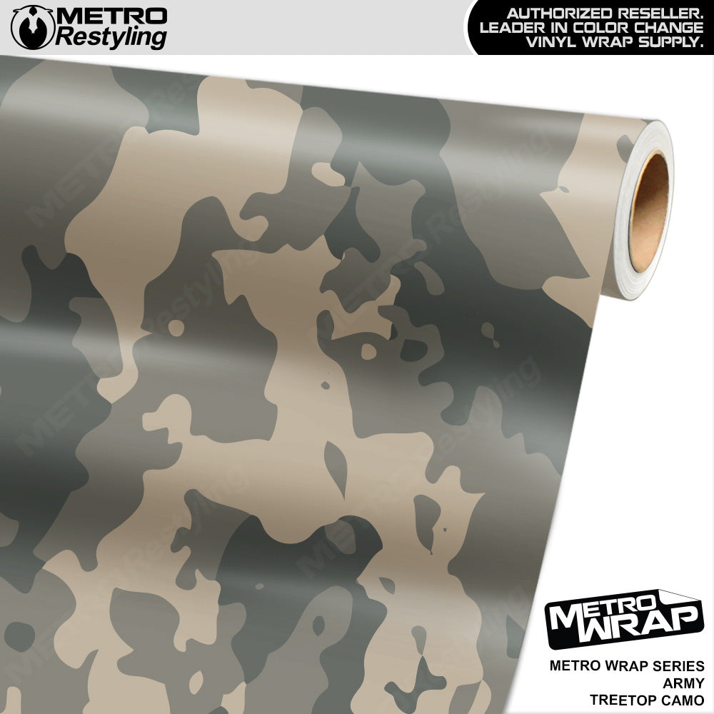 Metro Wrap Treetop Army Camouflage Vinyl Film