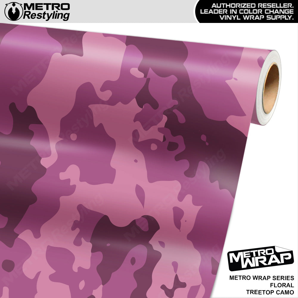 Metro Wrap Treetop Floral Camouflage Vinyl Film