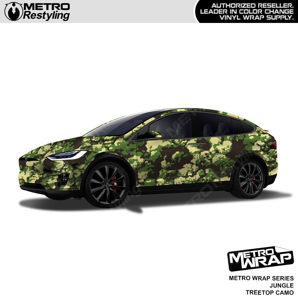 Metro Wrap Treetop Jungle Camouflage Vinyl Film