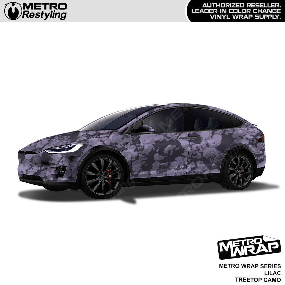 Metro Wrap Treetop Lilac Camouflage Vinyl Film