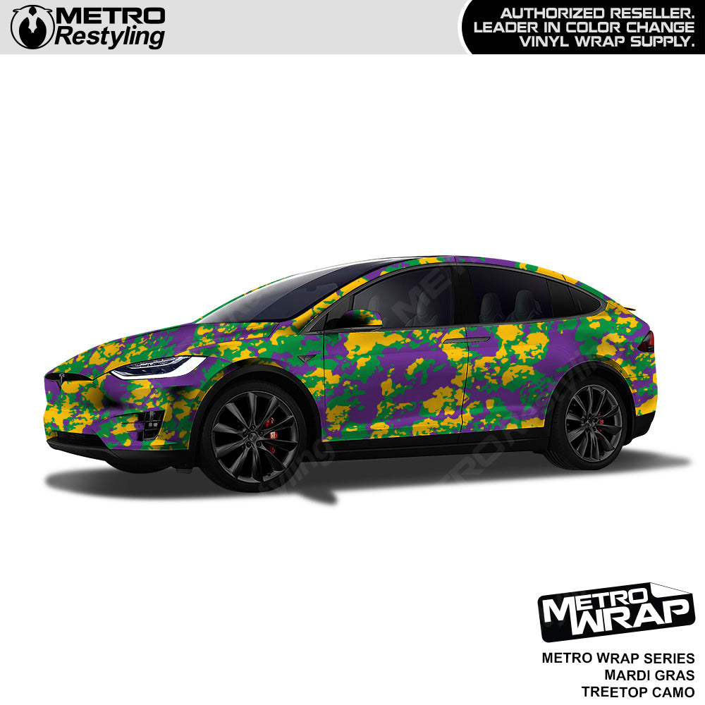 Metro Wrap Treetop Mardi Gras Camouflage Vinyl Film
