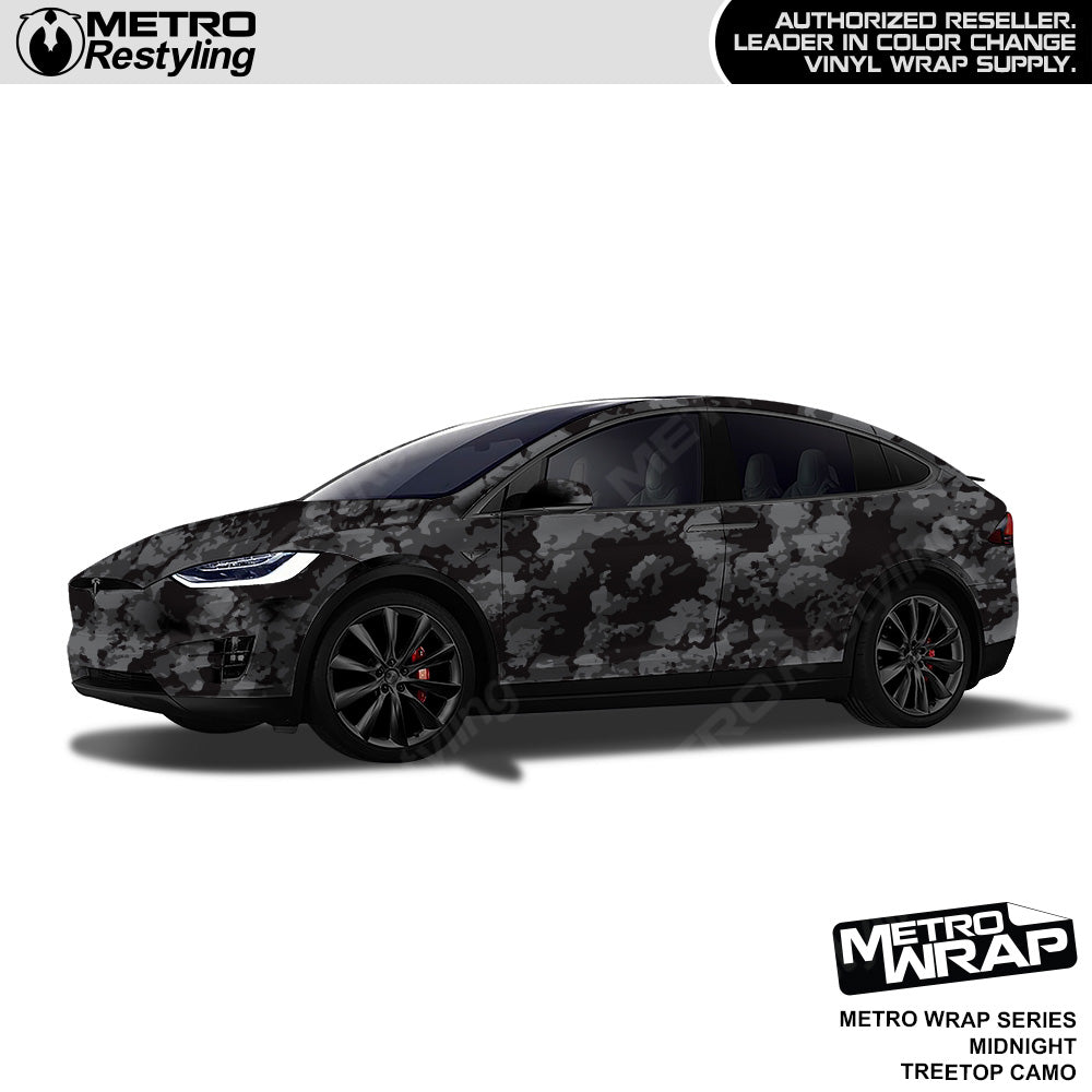 Metro Wrap Treetop Midnight Camouflage Vinyl Film