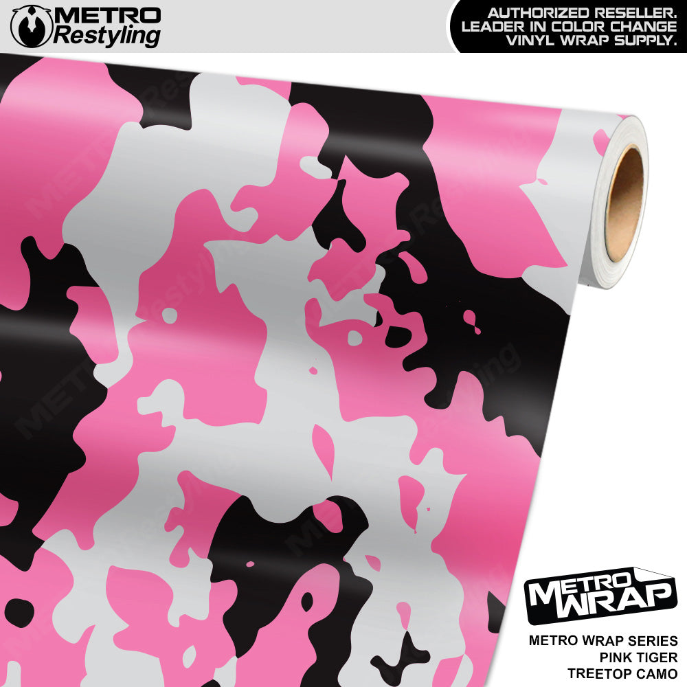 Metro Wrap Treetop Pink Tiger Camouflage Vinyl Film