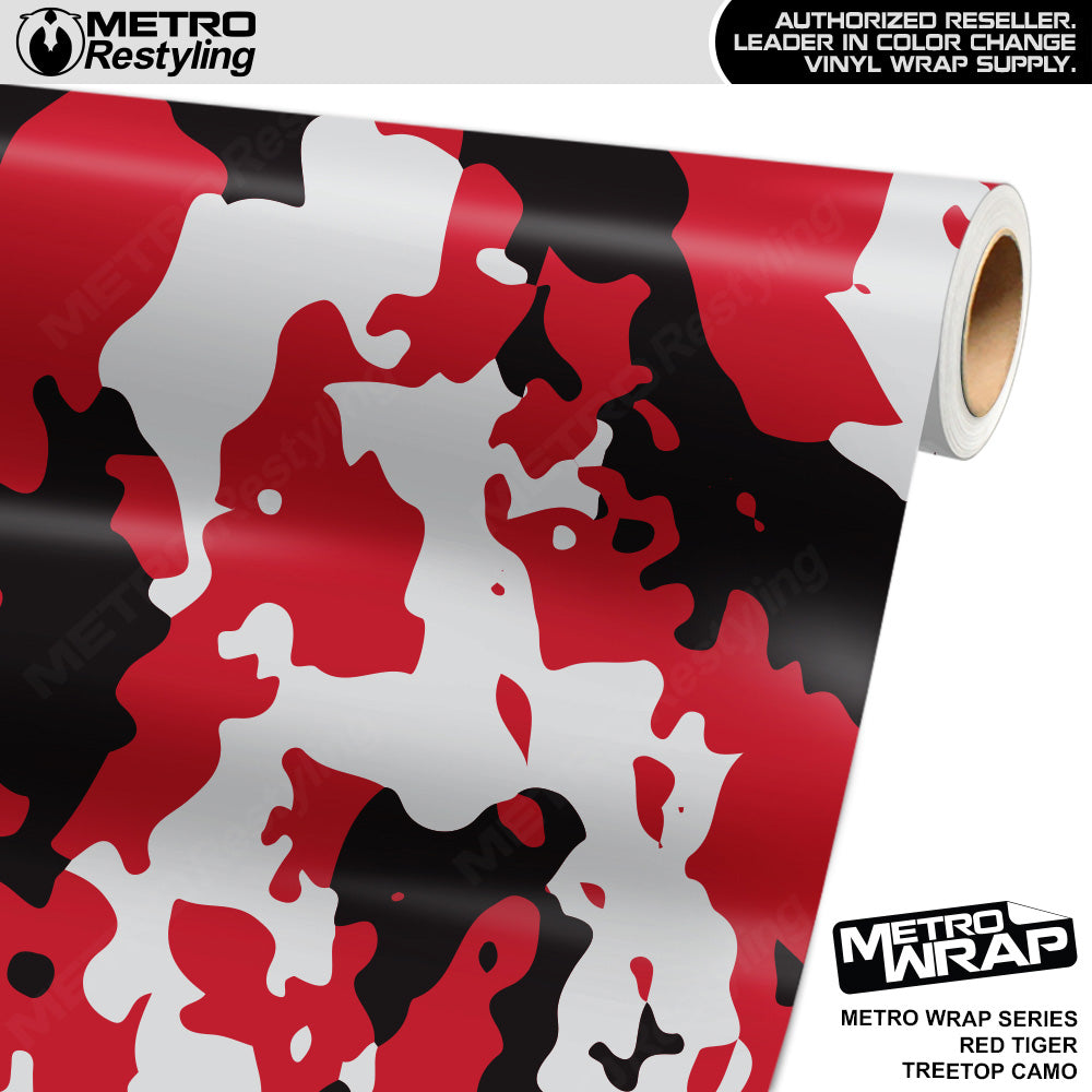 Metro Wrap Treetop Red Tiger Camouflage Vinyl Film