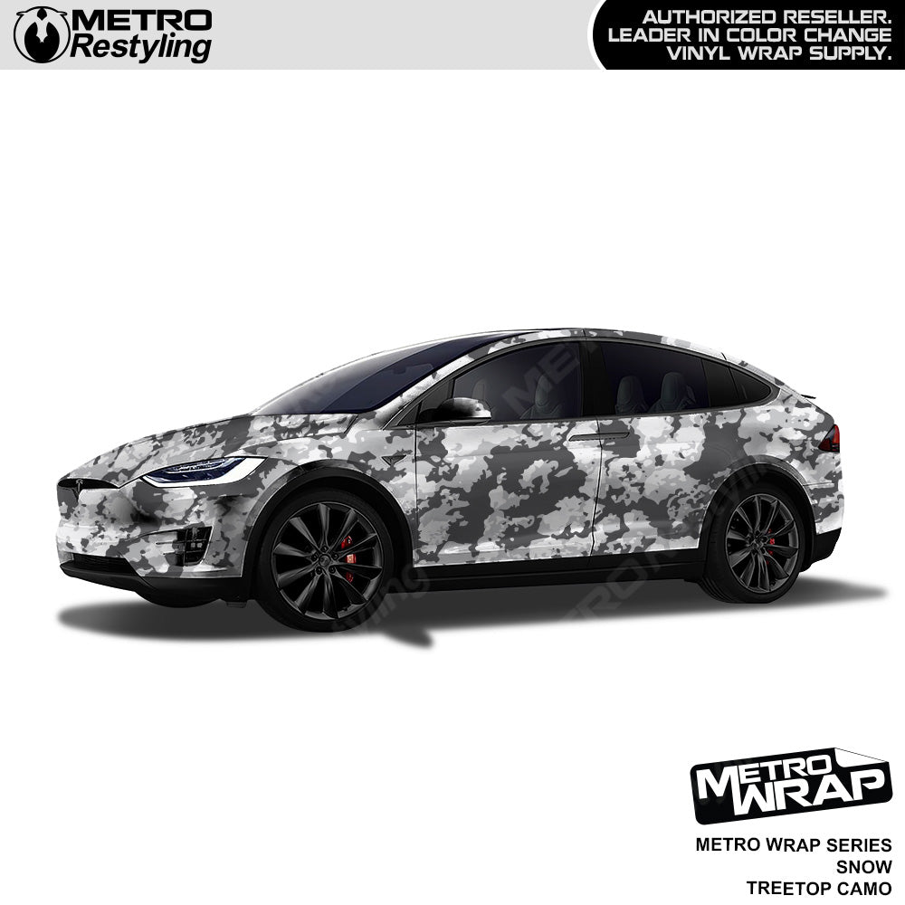 Metro Wrap Treetop Snow Camouflage Vinyl Film