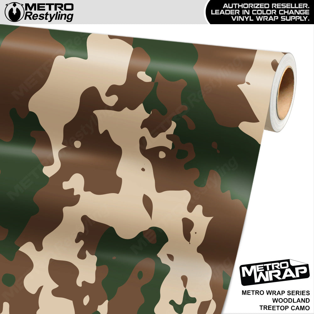 Metro Wrap Treetop Woodland Camouflage Vinyl Film