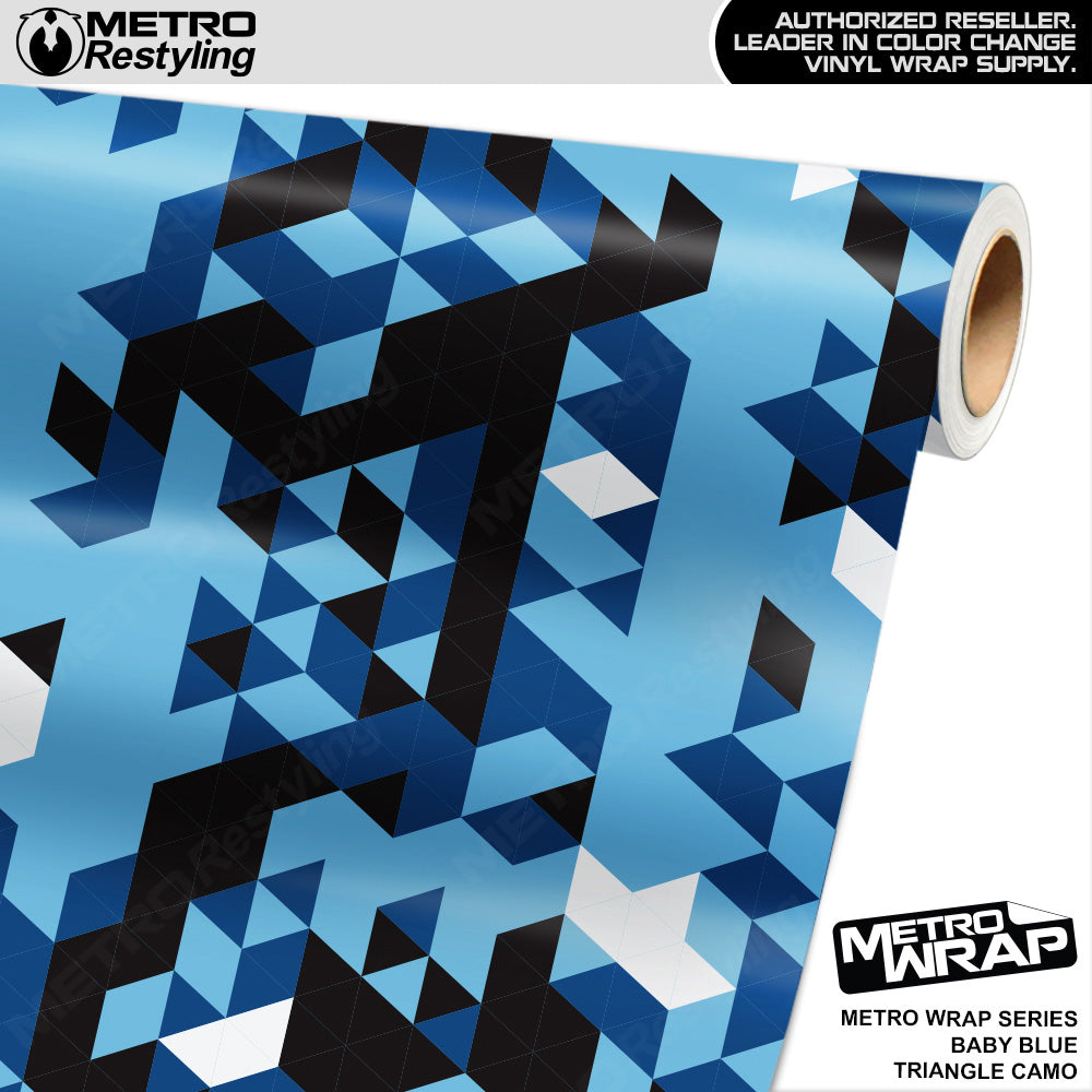 Metro Wrap Triangle Baby Blue Camouflage Vinyl Film