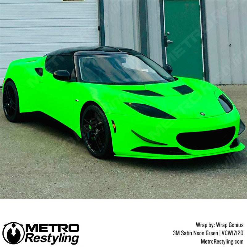 Satin Neon Green car vinyl wrap