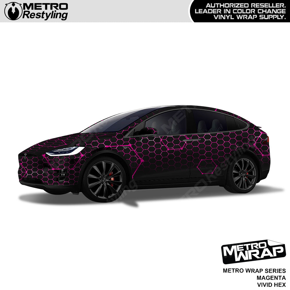 Metro Wrap Vivid Hex Magenta Camouflage Vinyl Film