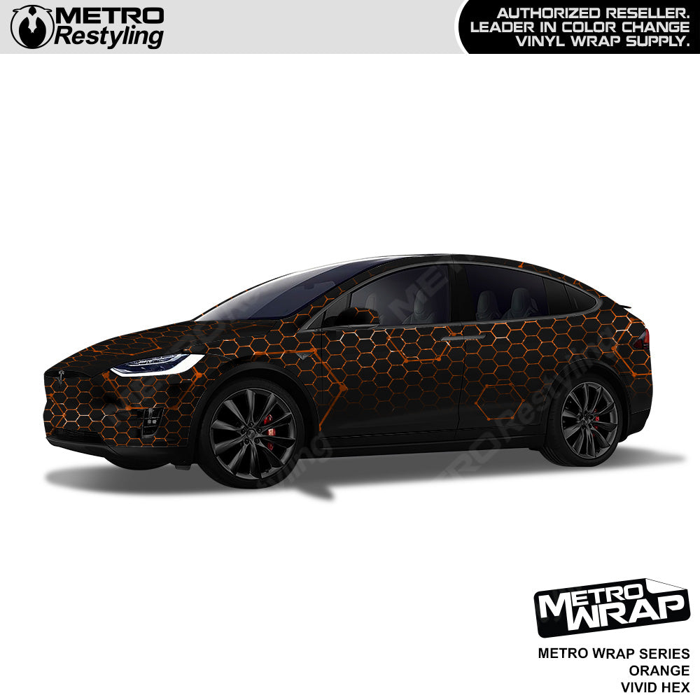 Metro Wrap Vivid Hex Orange Camouflage Vinyl Film