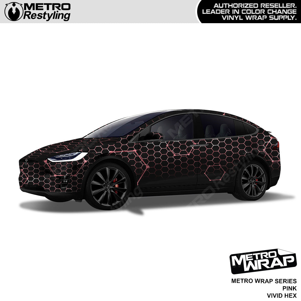 Metro Wrap Vivid Hex Pink Camouflage Vinyl Film