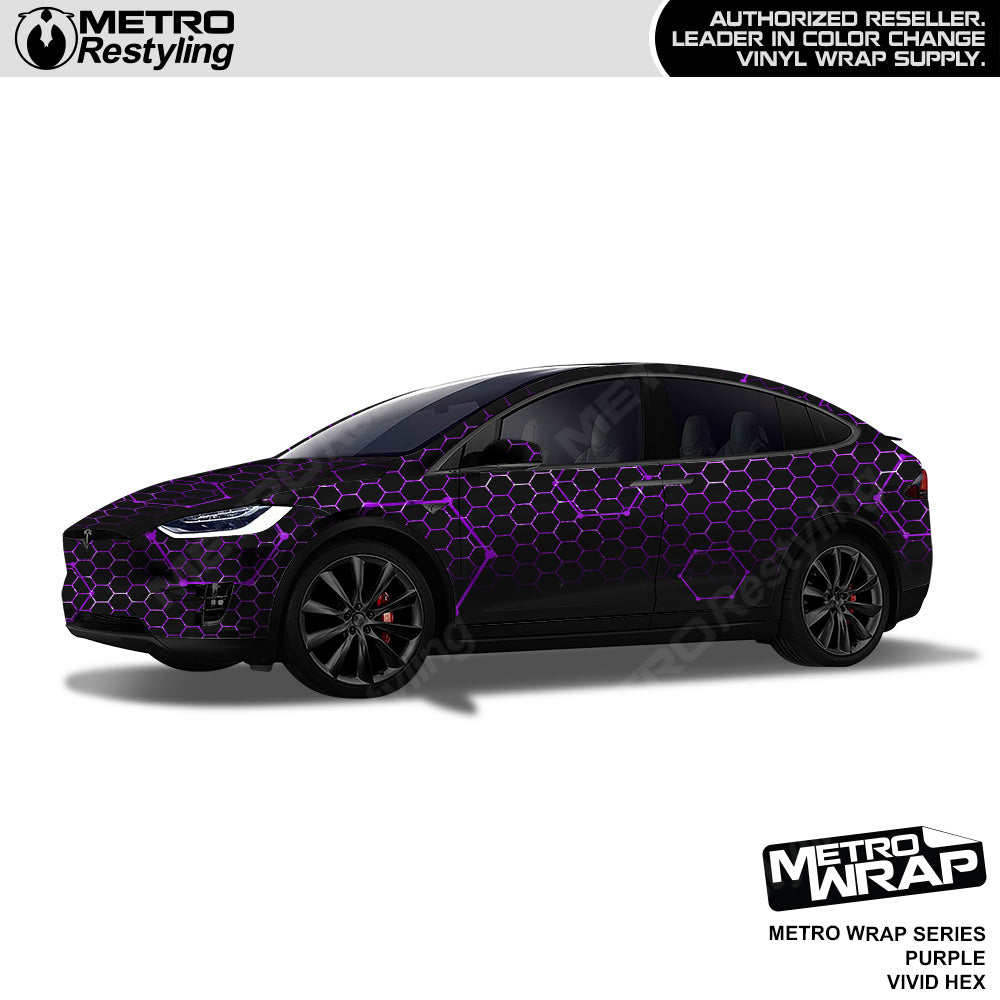 Metro Wrap Vivid Hex Purple Camouflage Vinyl Film