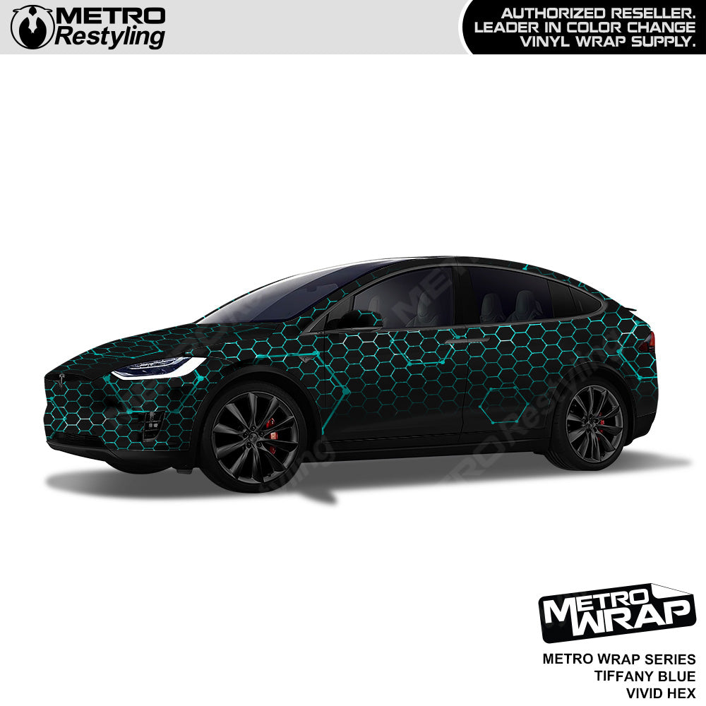 Metro Wrap Vivid Hex Tiffany Blue Camouflage Vinyl Film