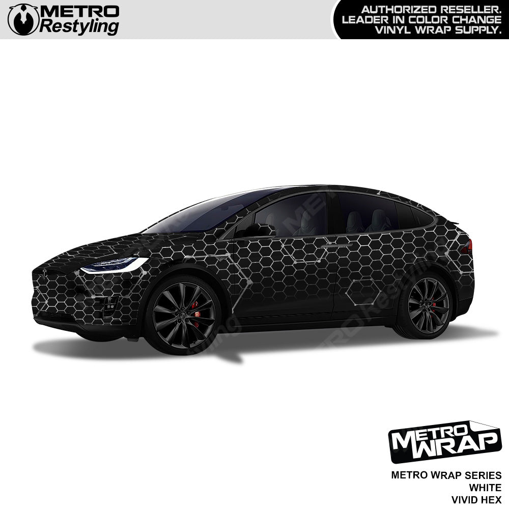 Metro Wrap Vivid Hex White Camouflage Vinyl Film