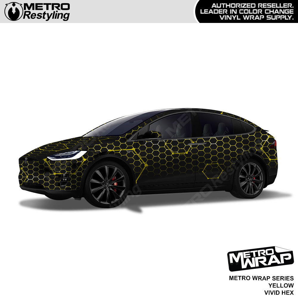 Metro Wrap Vivid Hex Yellow Camouflage Vinyl Film