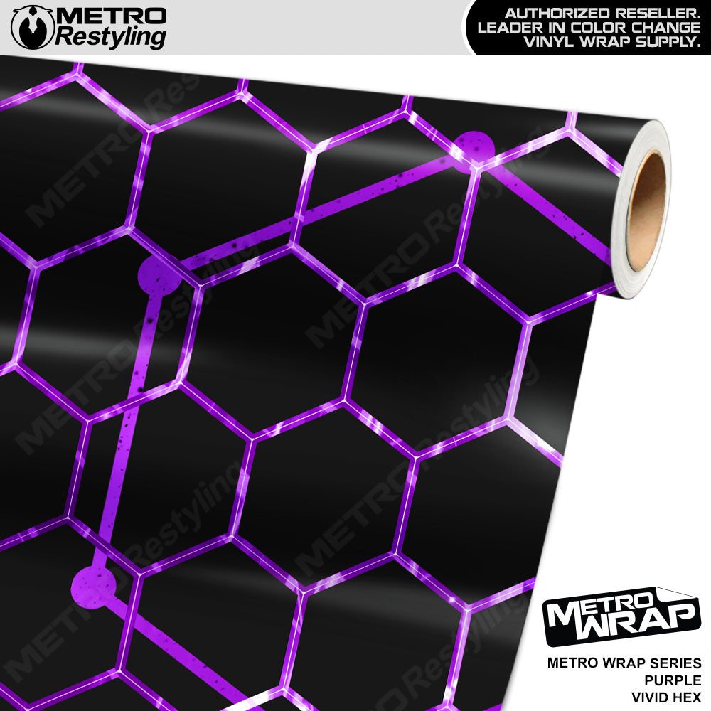 Metro Wrap Vivid Hex Purple Camouflage Vinyl Film