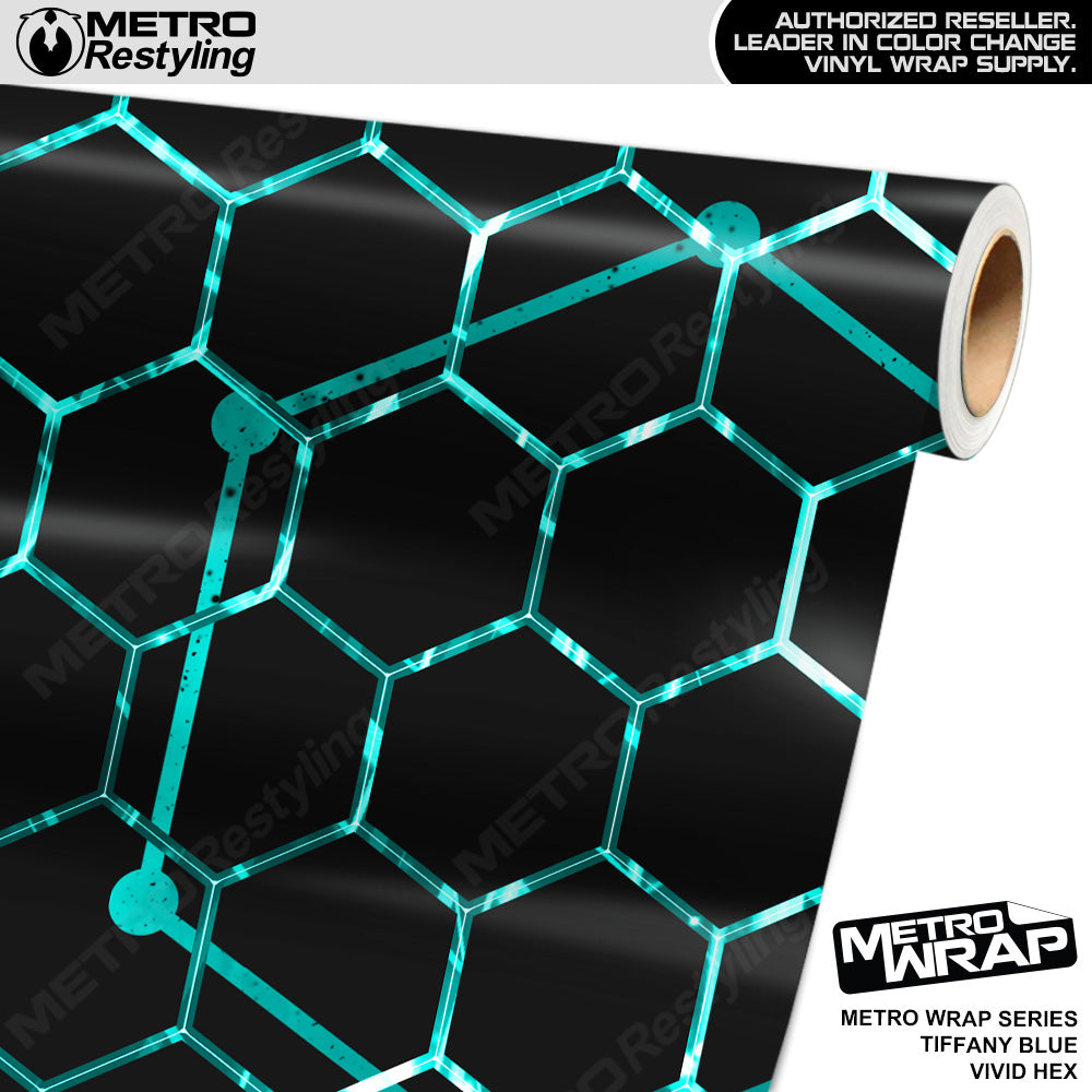 Metro Wrap Vivid Hex Tiffany Blue Camouflage Vinyl Film