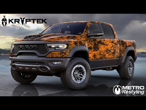 Kryptek Inferno Camouflage Vinyl Wrap Film