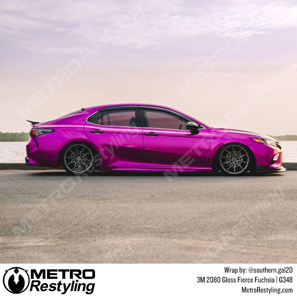 Glossy purple car Wrap