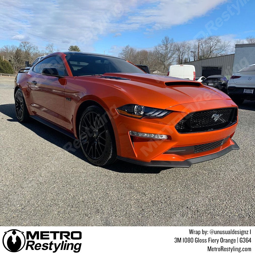 Gloss Fiery Orange Vinyl Wrap