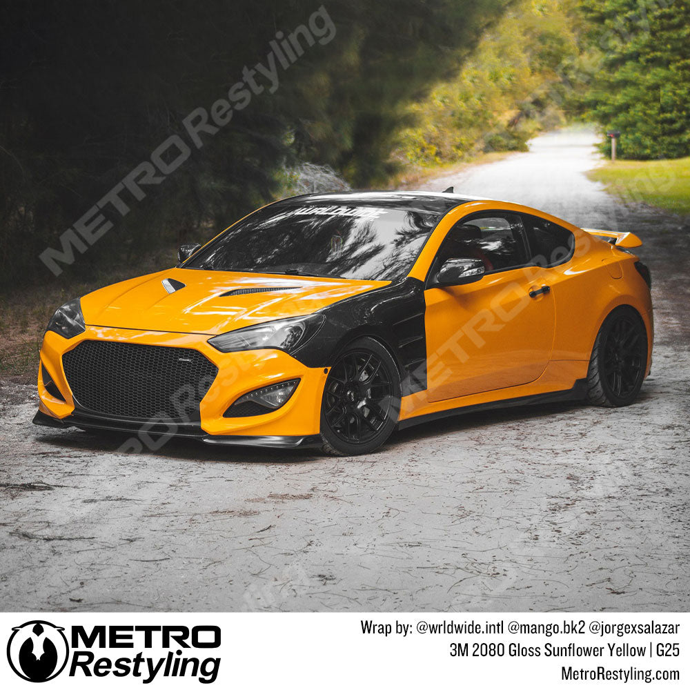 Gloss sunflower vinyl wrap