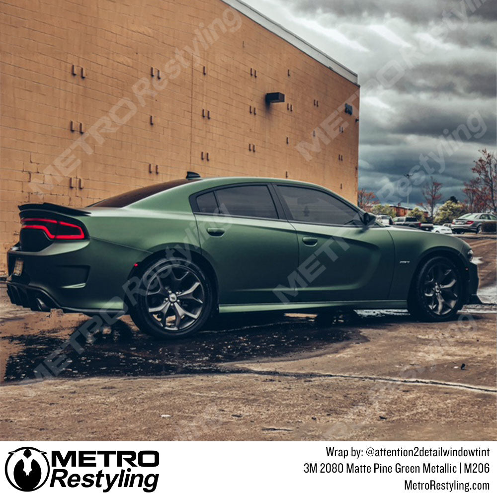 Matte Pine Green Metallic Vinyl Wrap