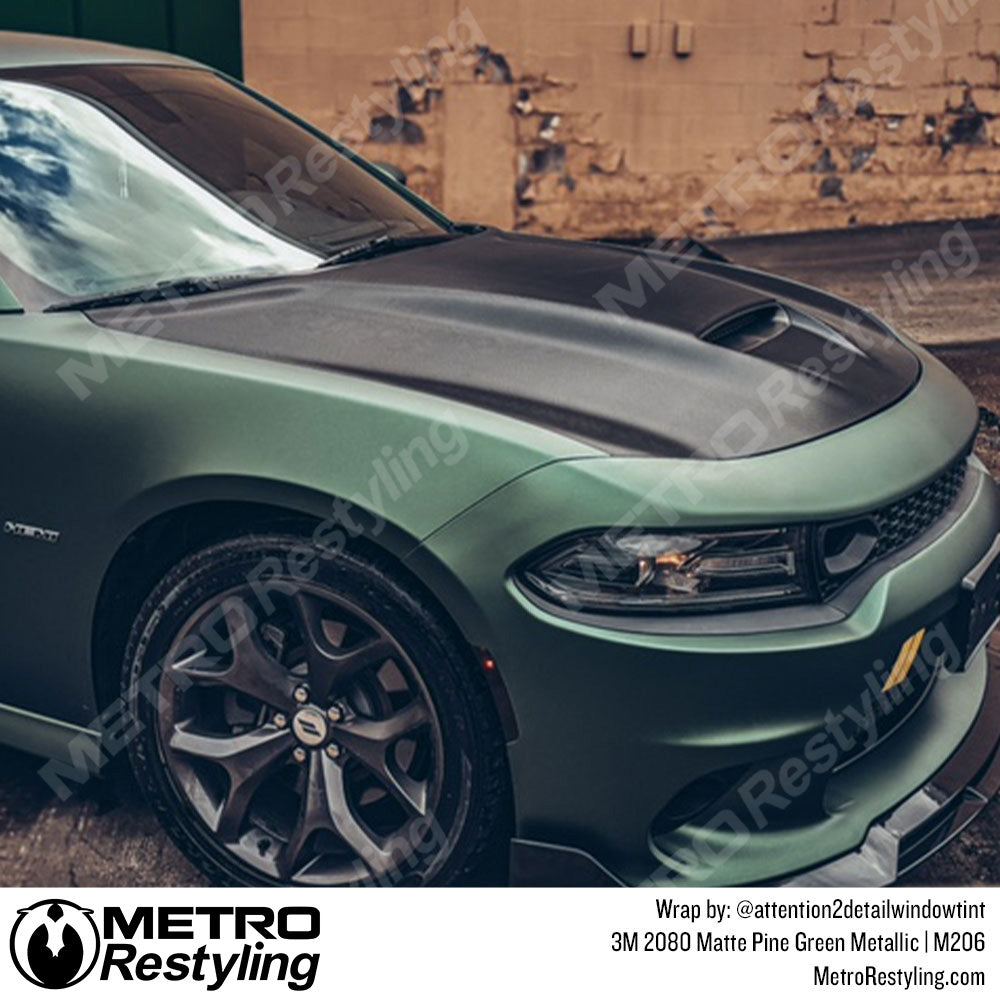 Matte Pine Green Metallic Vinyl Wrap