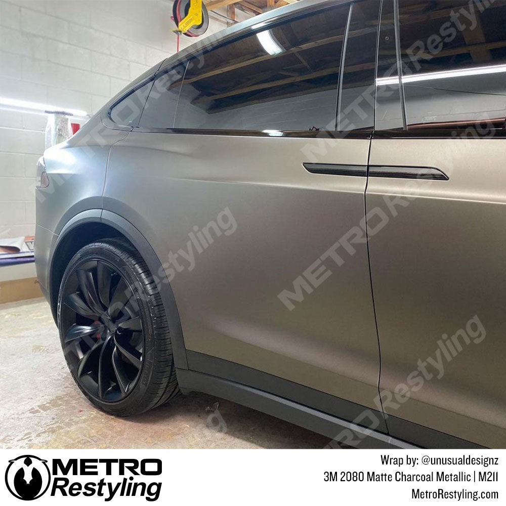 3M 2080 Matte Charcoal Metallic Vinyl Wrap