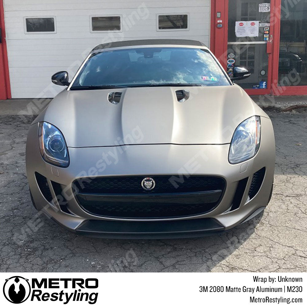 Matte Gray Aluminum Car Wrapped