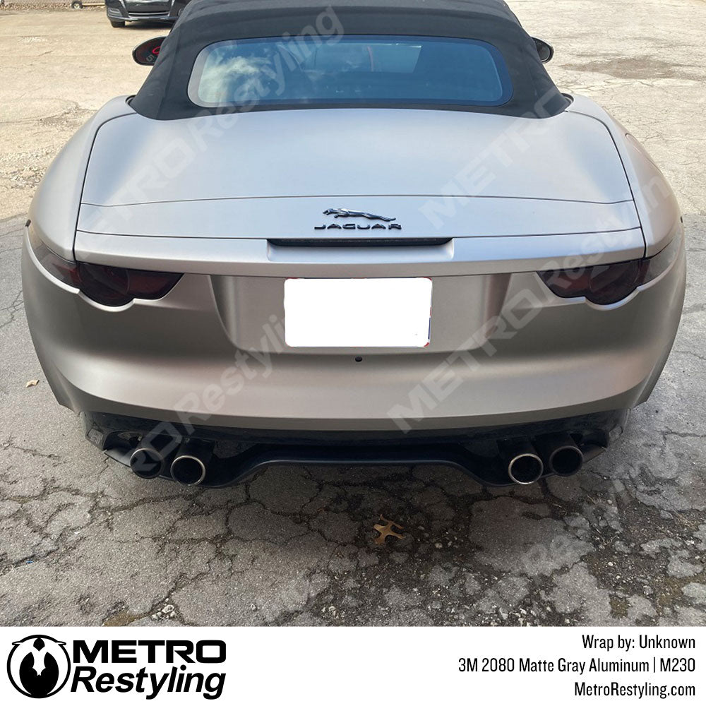 Matte Gray Jaguar Vinyl Wrap