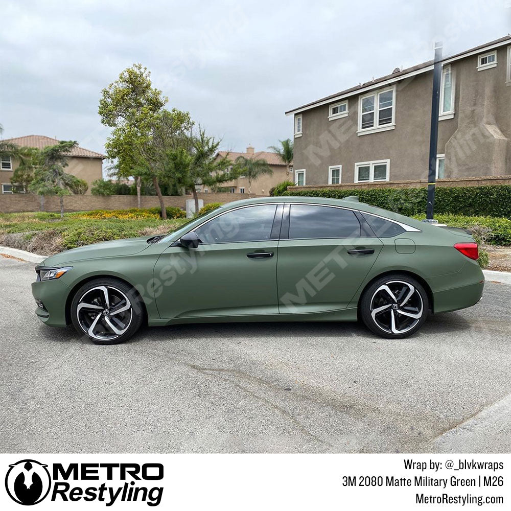 matte military green vinyl wrap