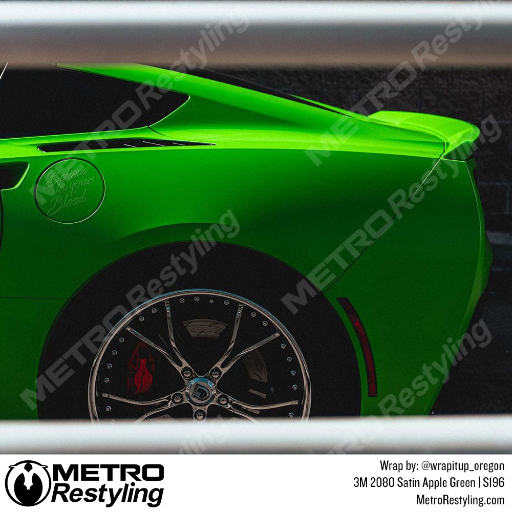 Satin Apple Green Vinyl Wrap