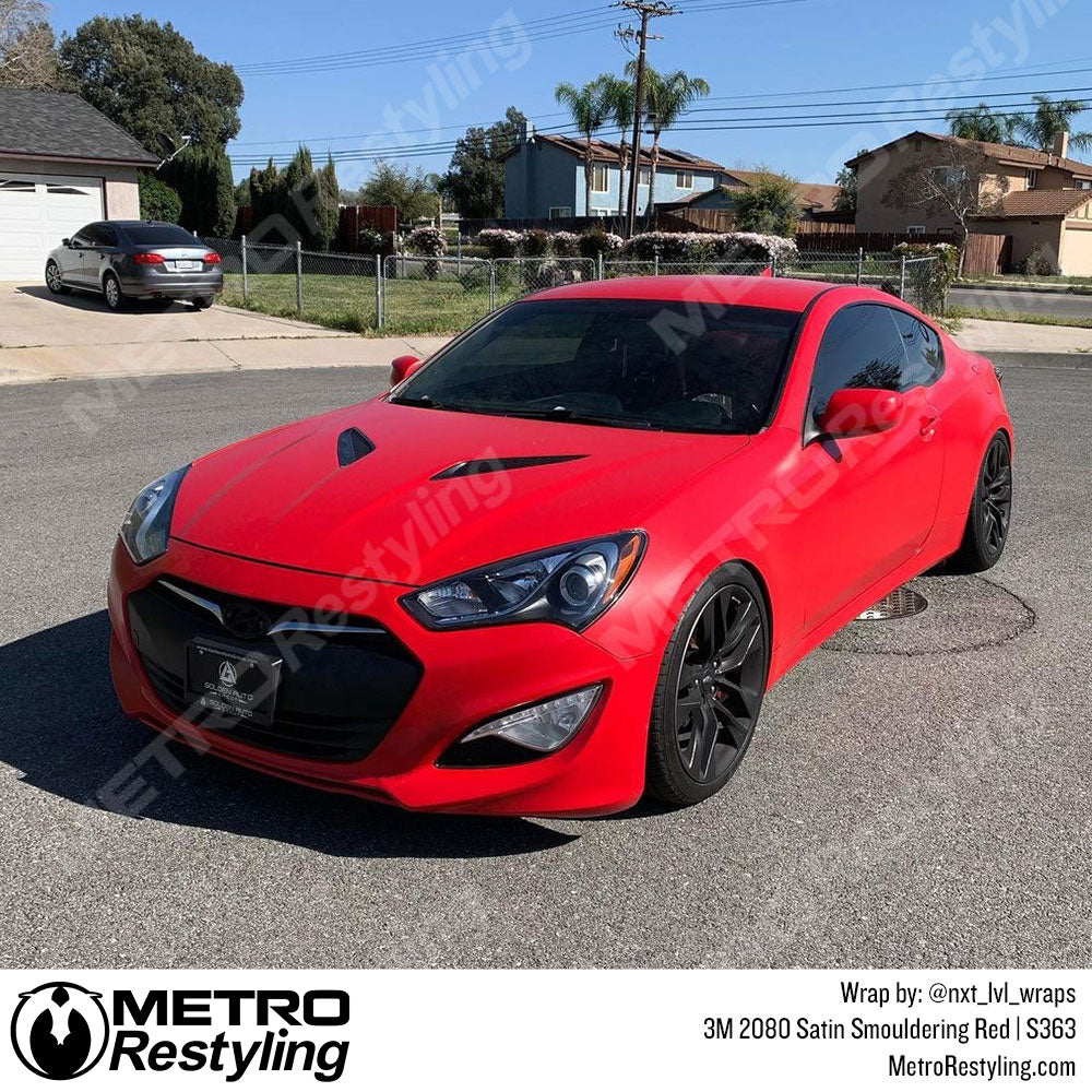 Satin Smoldering Red Vinyl Wrap