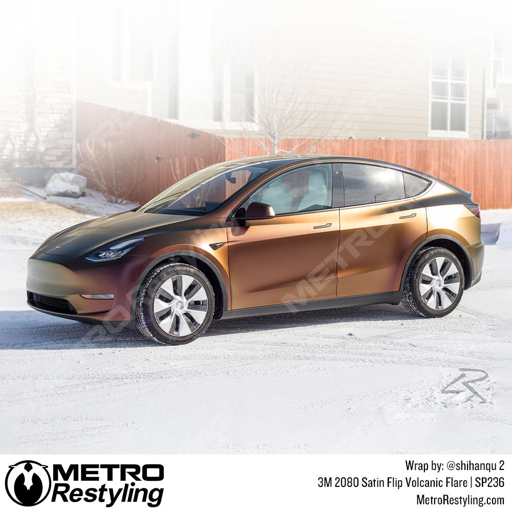Satin Flip Volcanic Flare Tesla Wrap