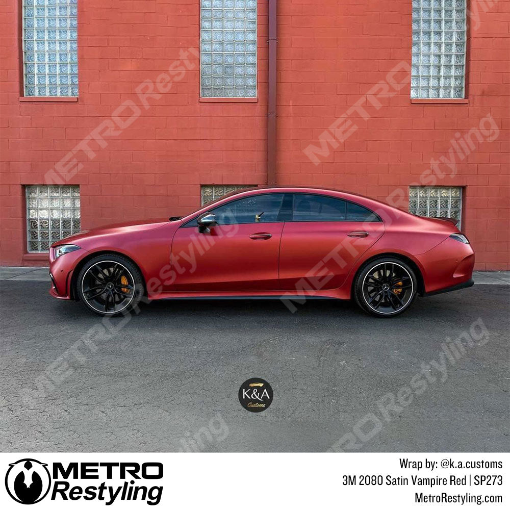 Satin Vampire Red Vinyl Wrap